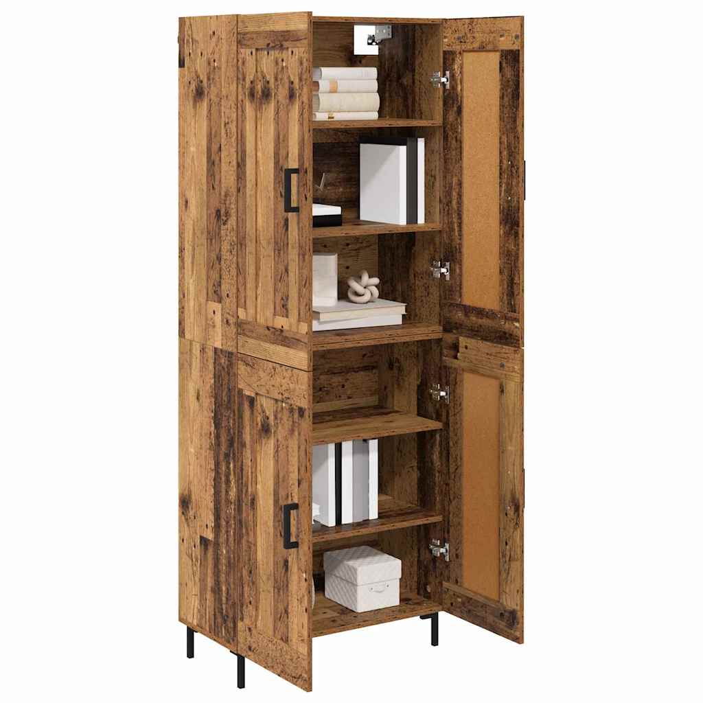 Hoge kast 2 pcs Oud Hout Bewerkt hout is nu te koop bij PeponiXL, paradijselijk wonen!