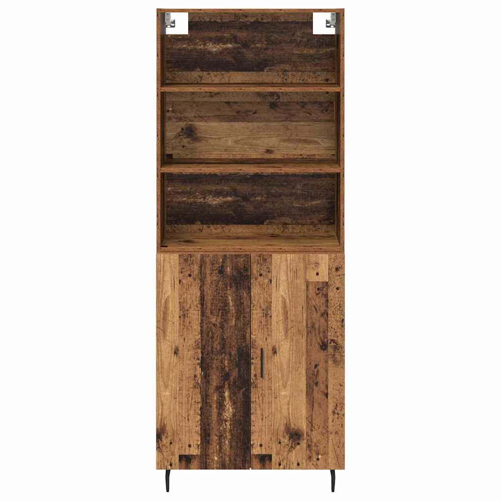 Hoge kast Oud Hout 69,5 x 34 x 180 cm Geengineerd Hout en Glas is nu te koop bij PeponiXL, paradijselijk wonen!