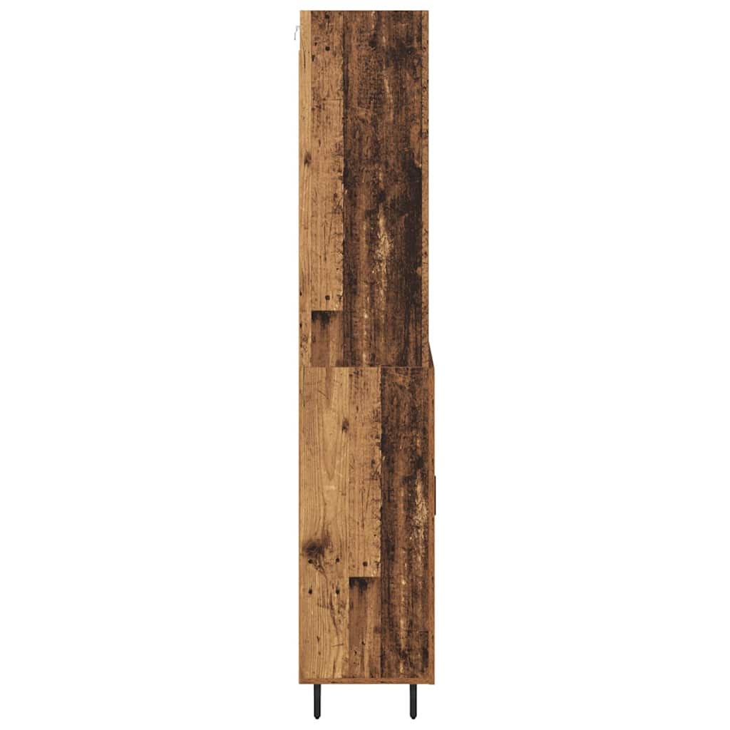 Hoge kast Oud Hout 69,5 x 34 x 180 cm Geengineerd Hout en Glas is nu te koop bij PeponiXL, paradijselijk wonen!