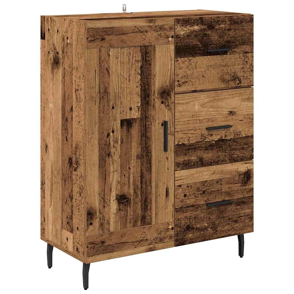 Hoge kast Oud Hout 69,5 x 34 x 180 cm Geengineerd Hout en Glas is nu te koop bij PeponiXL, paradijselijk wonen!