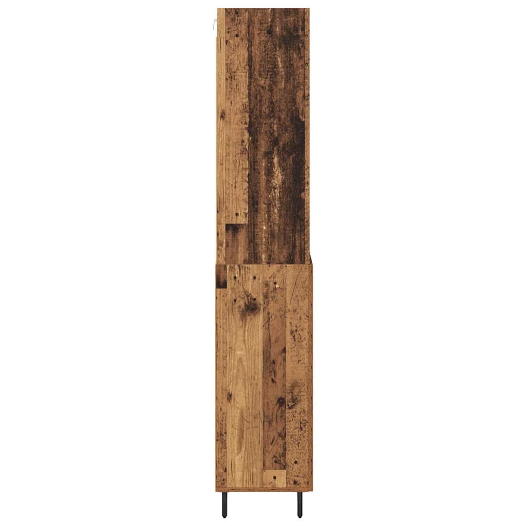 Hoge kast Oud Hout 69,5 x 34 x 180 cm Geengineerd Hout en Glas is nu te koop bij PeponiXL, paradijselijk wonen!