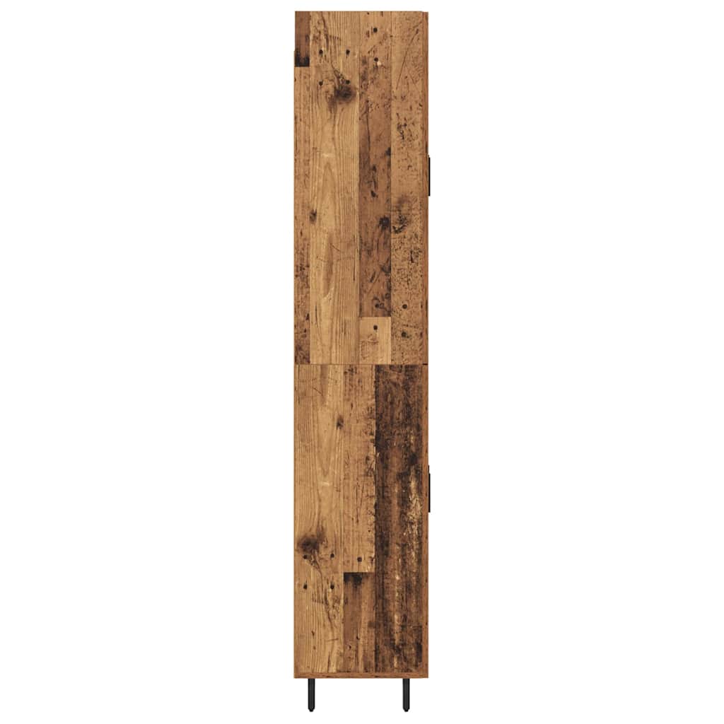 Hoge kast 2 pcs Oud Hout Geengineerd Hout en Glas is nu te koop bij PeponiXL, paradijselijk wonen!