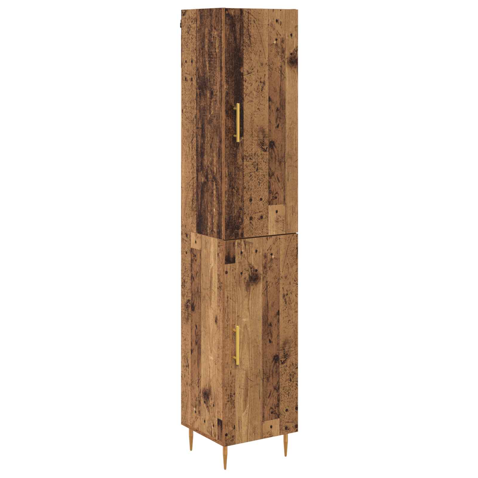 Hoge kast 2 pcs Oud Hout Bewerkt hout is nu te koop bij PeponiXL, paradijselijk wonen!
