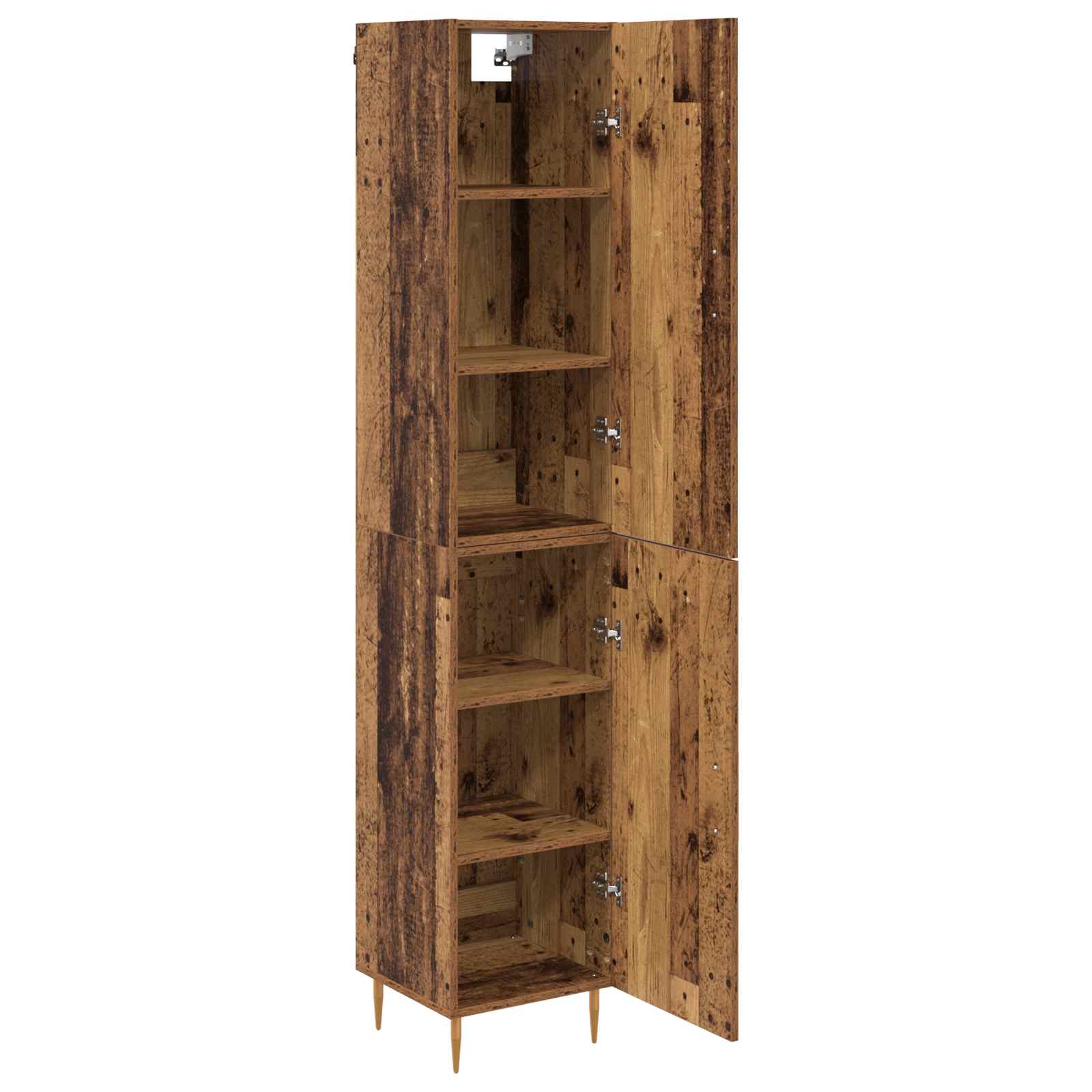 Hoge kast 2 pcs Oud Hout Bewerkt hout is nu te koop bij PeponiXL, paradijselijk wonen!