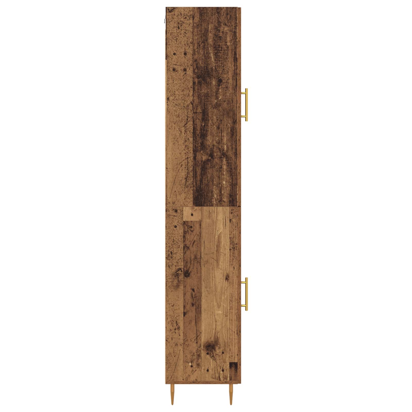 Hoge kast 2 pcs Oud Hout Bewerkt hout is nu te koop bij PeponiXL, paradijselijk wonen!