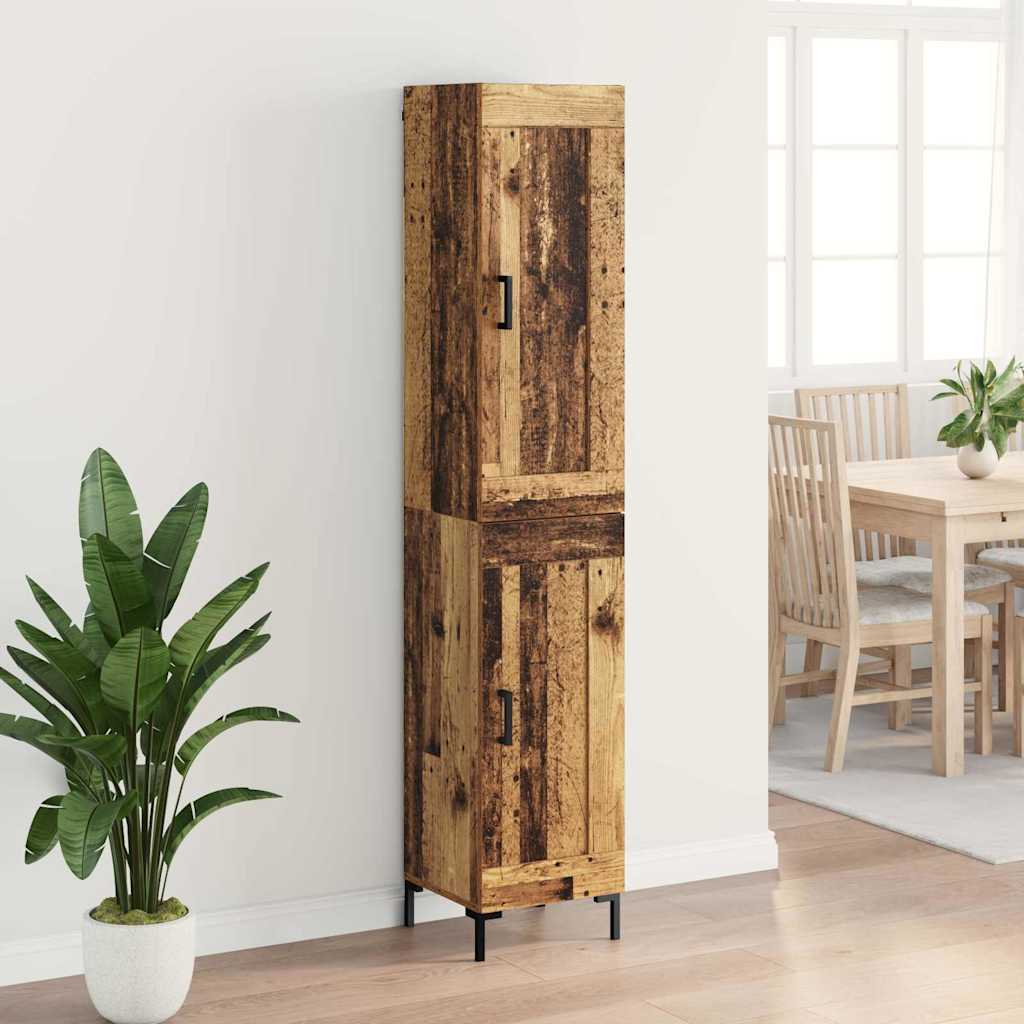 Highboard Oud Hout 34,5 x 34 x 180 cm Bewerkt hout is nu te koop bij PeponiXL, paradijselijk wonen!