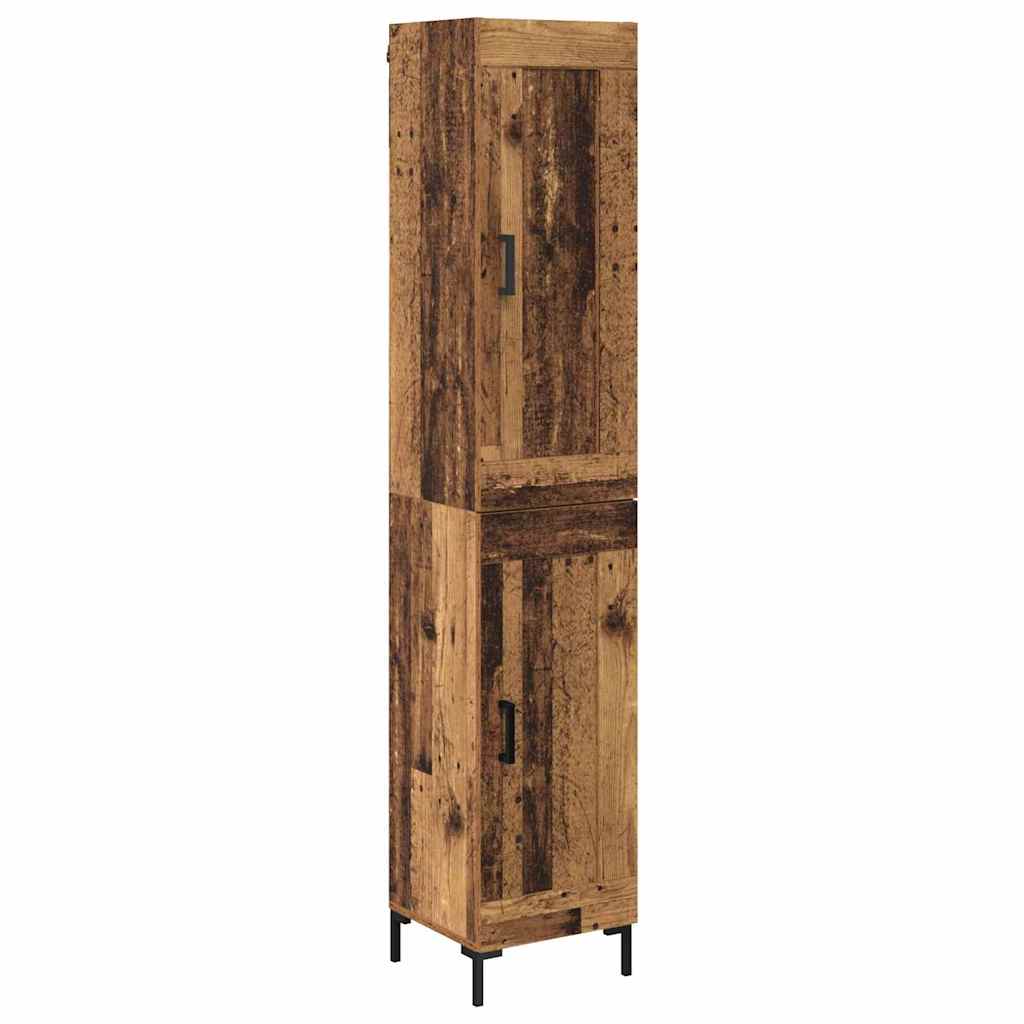 Highboard Oud Hout 34,5 x 34 x 180 cm Bewerkt hout is nu te koop bij PeponiXL, paradijselijk wonen!