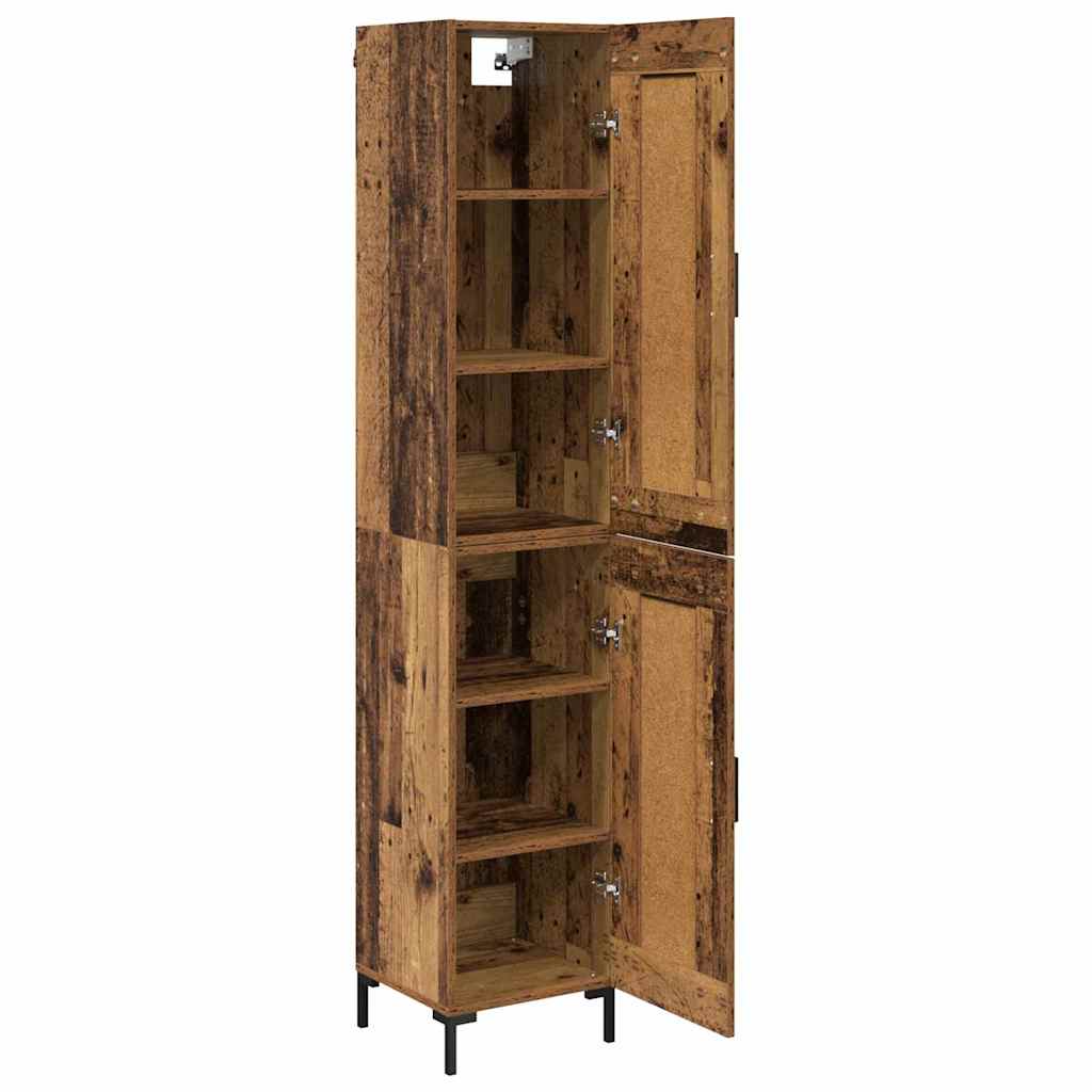 Highboard Oud Hout 34,5 x 34 x 180 cm Bewerkt hout is nu te koop bij PeponiXL, paradijselijk wonen!