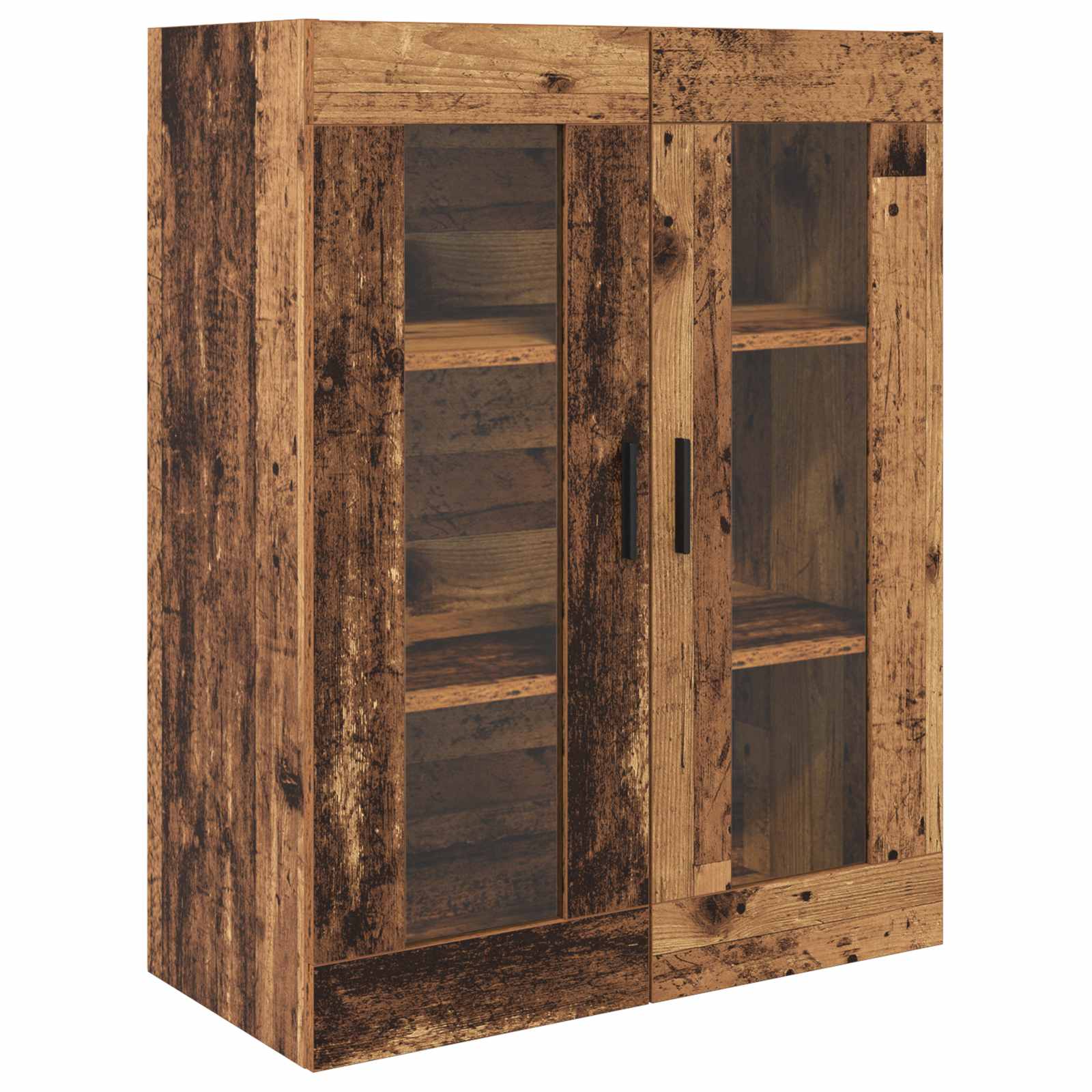 Hoge kast met lade 2 pcs Oud Hout Bewerkt hout is nu te koop bij PeponiXL, paradijselijk wonen!