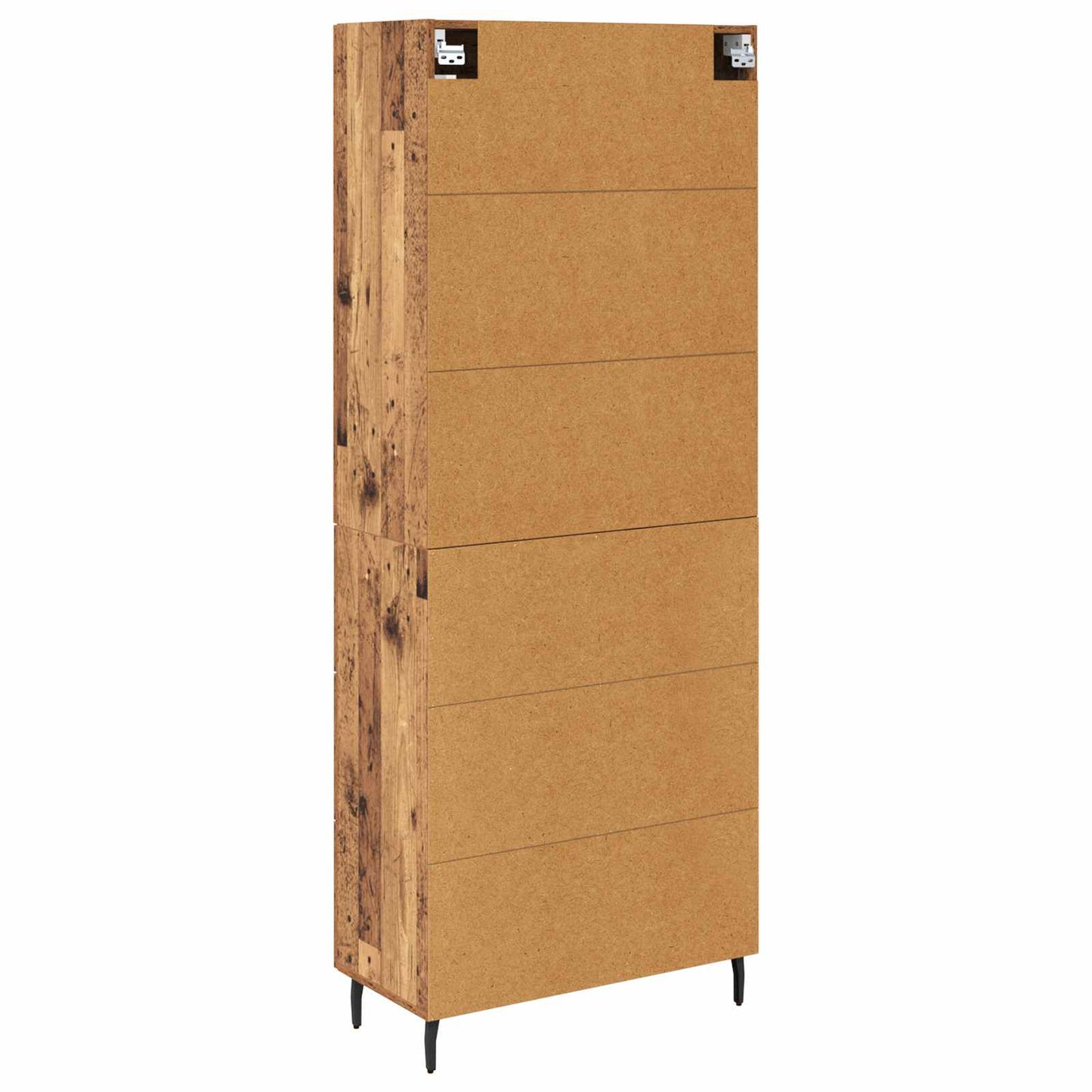 Hoge kast met lade 2 pcs Oud Hout Bewerkt hout is nu te koop bij PeponiXL, paradijselijk wonen!
