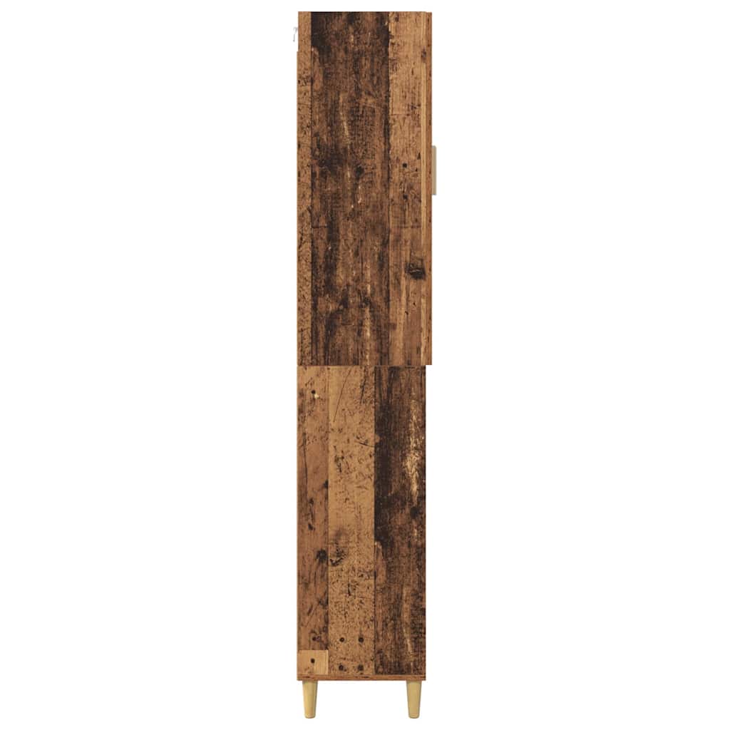 Hoge kast Oud Hout 69,5 x 34 x 180 cm Geengineerd Hout en Glas is nu te koop bij PeponiXL, paradijselijk wonen!