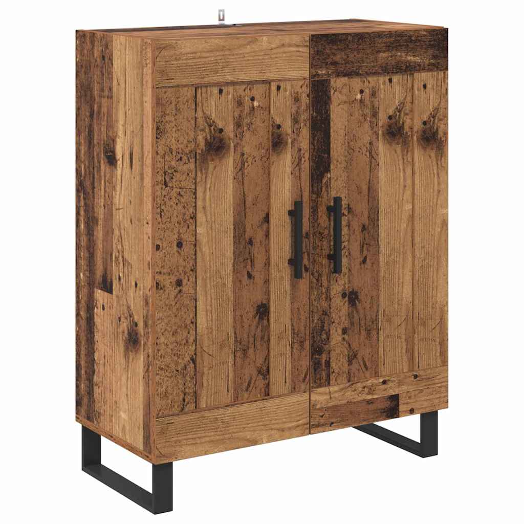 Hoge kast Oudhout 69,5 x 34 x 180 cm Bewerkt hout is nu te koop bij PeponiXL, paradijselijk wonen!