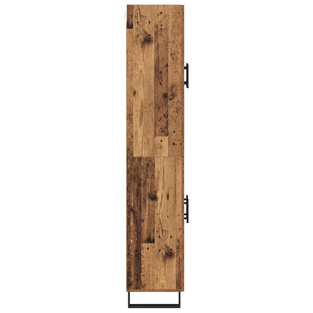 Hoge kast Oudhout 69,5 x 34 x 180 cm Bewerkt hout is nu te koop bij PeponiXL, paradijselijk wonen!