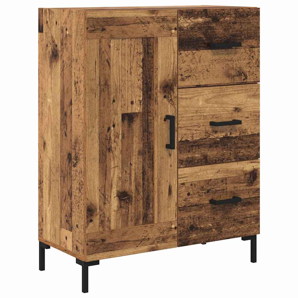 Hoge kast met lade 2 pcs Oud Hout Bewerkt hout is nu te koop bij PeponiXL, paradijselijk wonen!