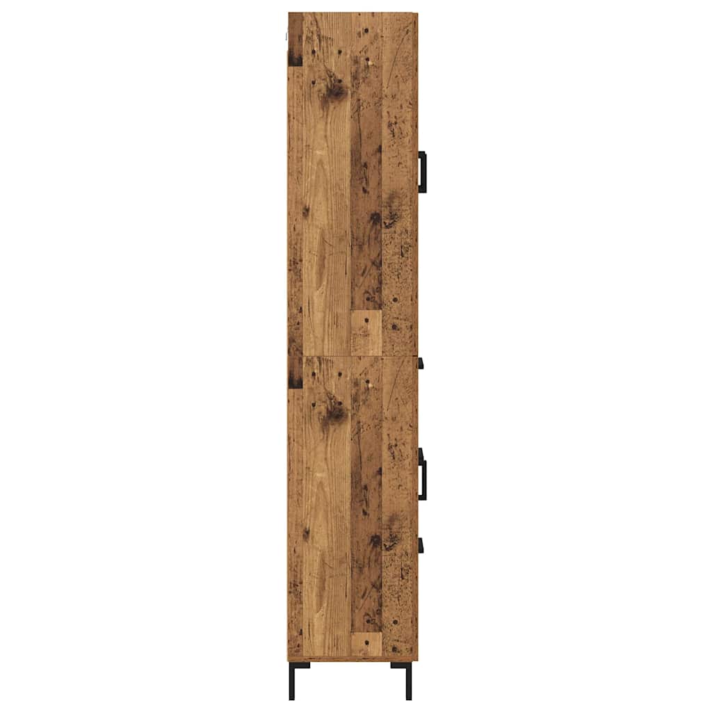 Hoge kast met lade 2 pcs Oud Hout Bewerkt hout is nu te koop bij PeponiXL, paradijselijk wonen!