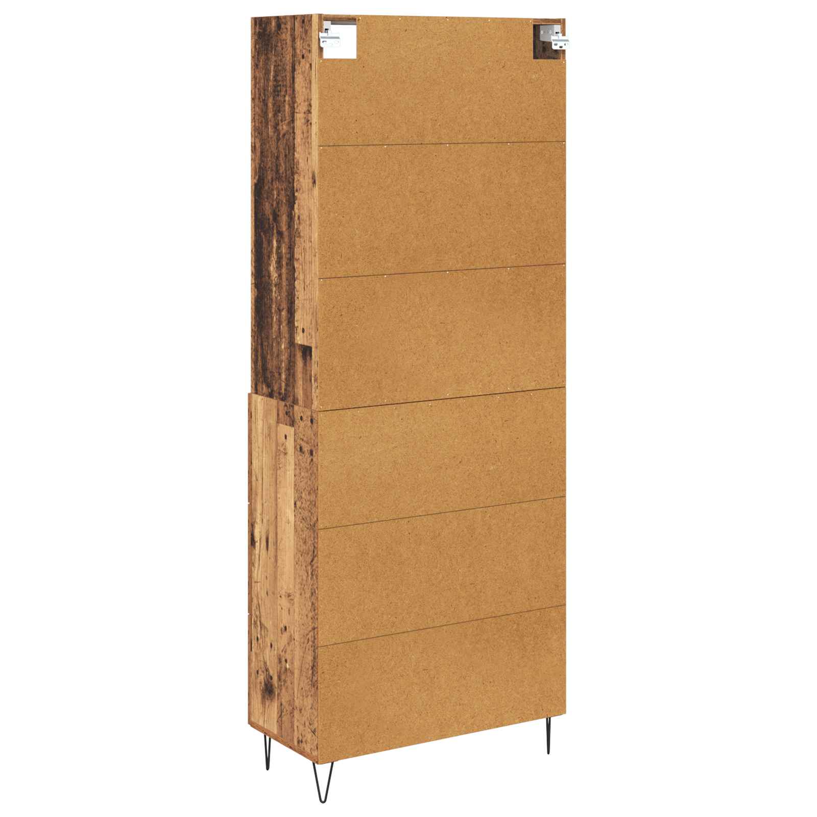 Hoge kast met lade 2 pcs Oudhout Bewerkt hout is nu te koop bij PeponiXL, paradijselijk wonen!