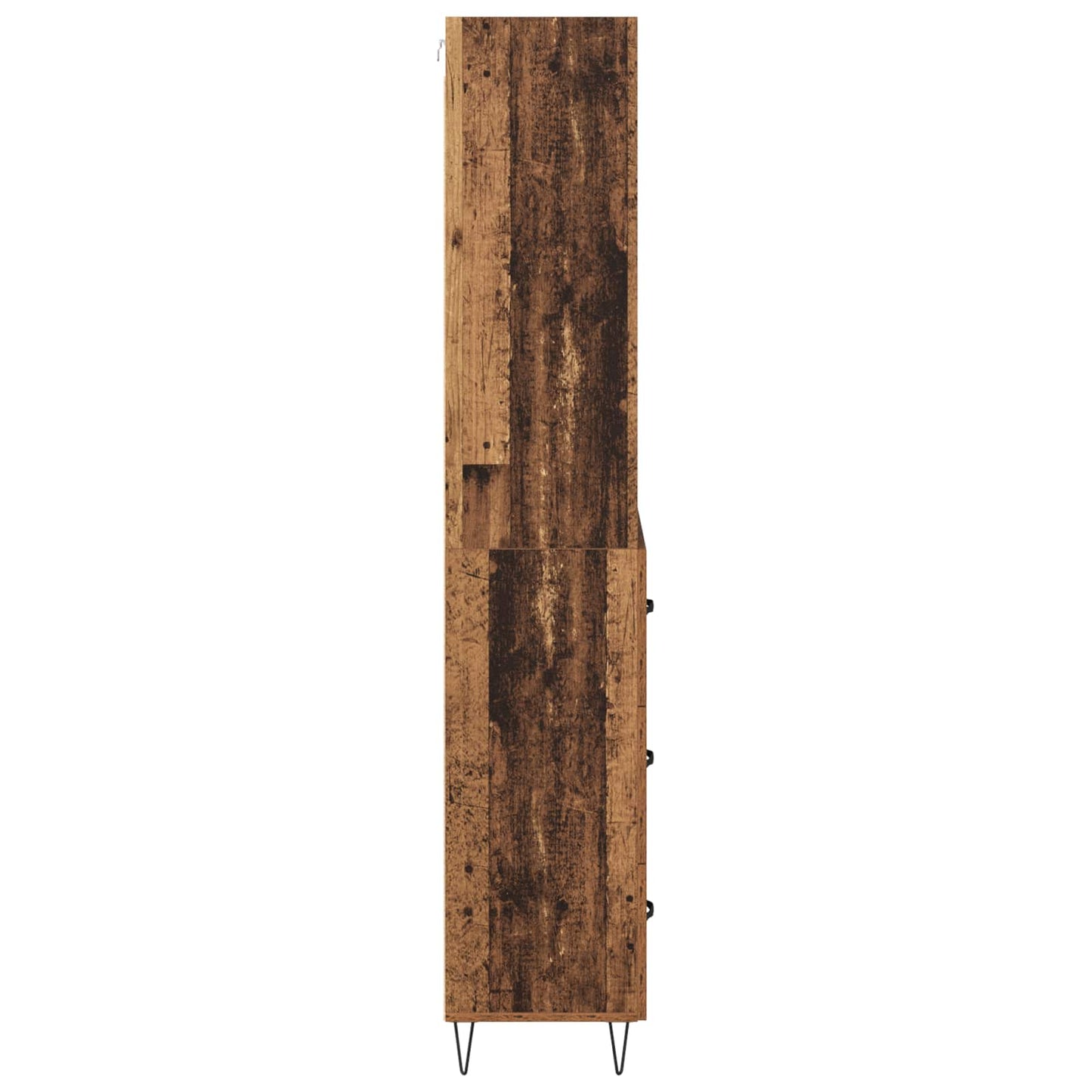 Hoge kast met lade 2 pcs Oudhout Bewerkt hout is nu te koop bij PeponiXL, paradijselijk wonen!