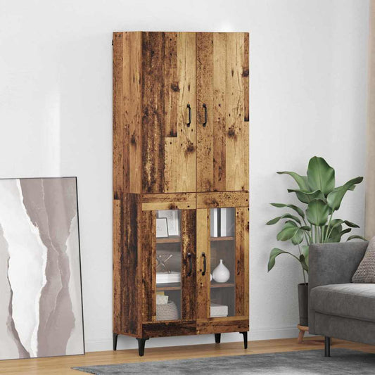 Highboard Oud Hout 69,5 x 34 x 180 cm Bewerkt hout is nu te koop bij PeponiXL, paradijselijk wonen!