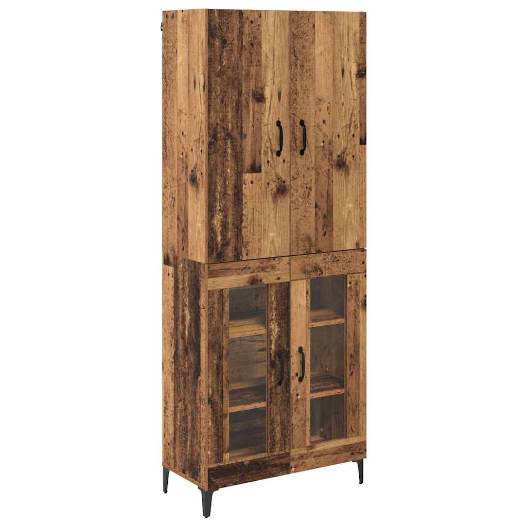 Highboard Oud Hout 69,5 x 34 x 180 cm Bewerkt hout is nu te koop bij PeponiXL, paradijselijk wonen!