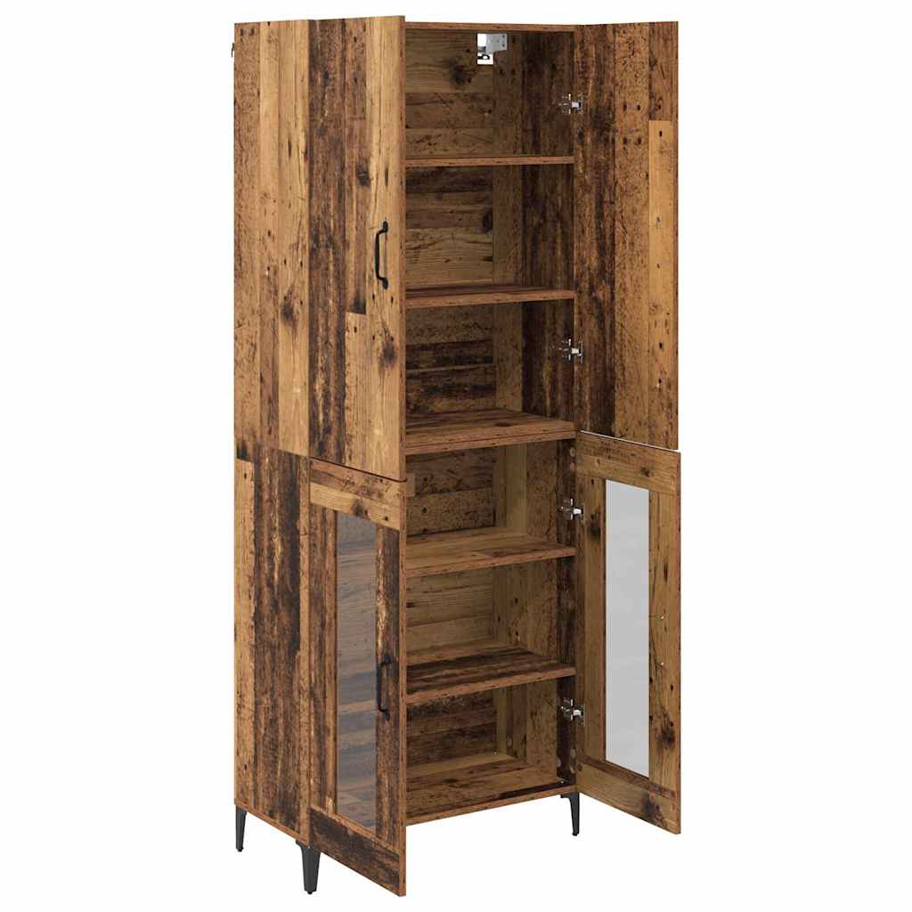 Highboard Oud Hout 69,5 x 34 x 180 cm Bewerkt hout is nu te koop bij PeponiXL, paradijselijk wonen!