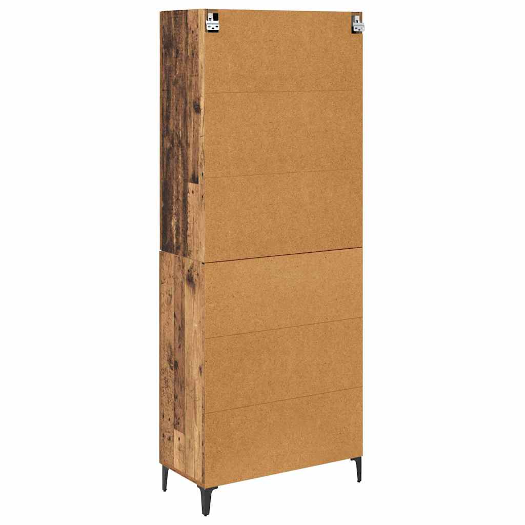 Highboard Oud Hout 69,5 x 34 x 180 cm Bewerkt hout is nu te koop bij PeponiXL, paradijselijk wonen!