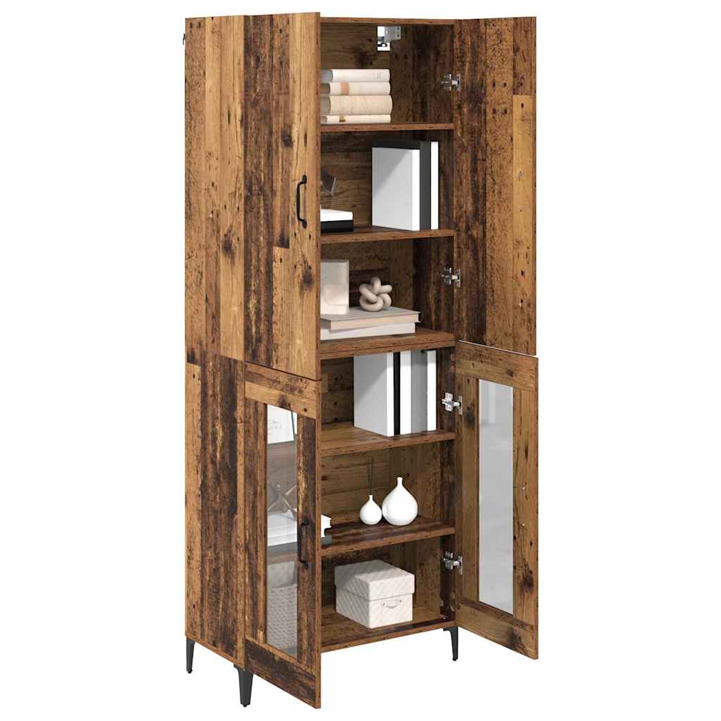 Highboard Oud Hout 69,5 x 34 x 180 cm Bewerkt hout is nu te koop bij PeponiXL, paradijselijk wonen!