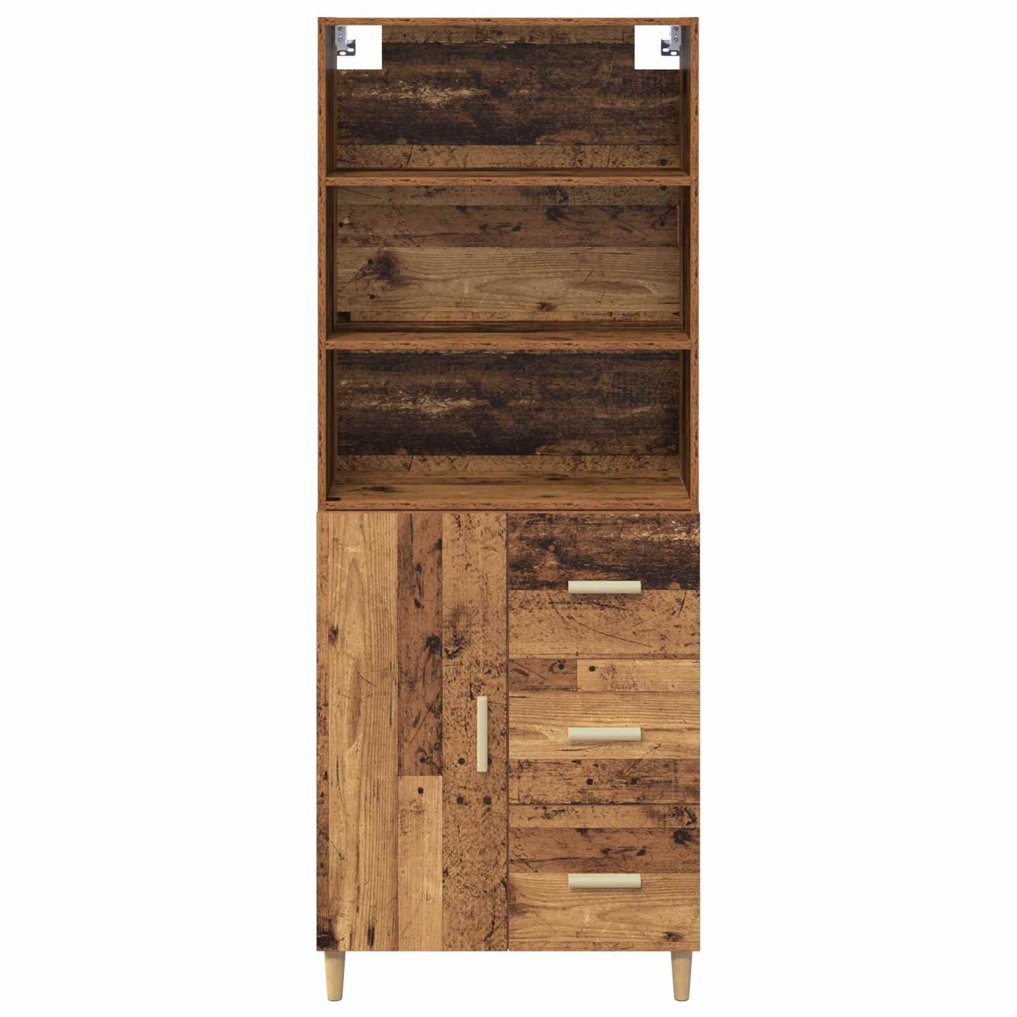 Hoge kast met lade Oud Hout 69,5 x 32,5 x 180 cm Bewerkt hout is nu te koop bij PeponiXL, paradijselijk wonen!