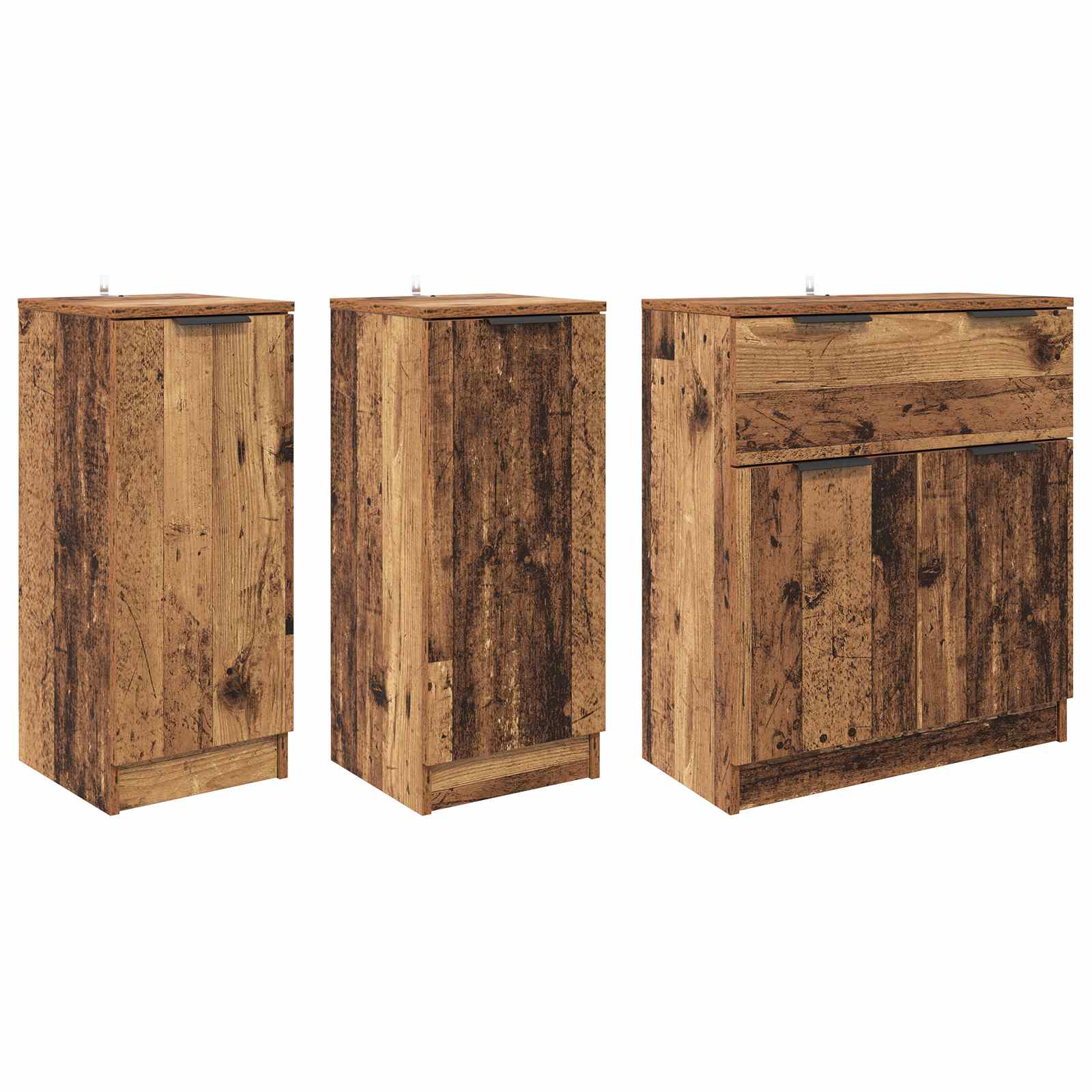 Dressoir met lade 3 pcs Oud Hout Bewerkt hout is nu te koop bij PeponiXL, paradijselijk wonen!