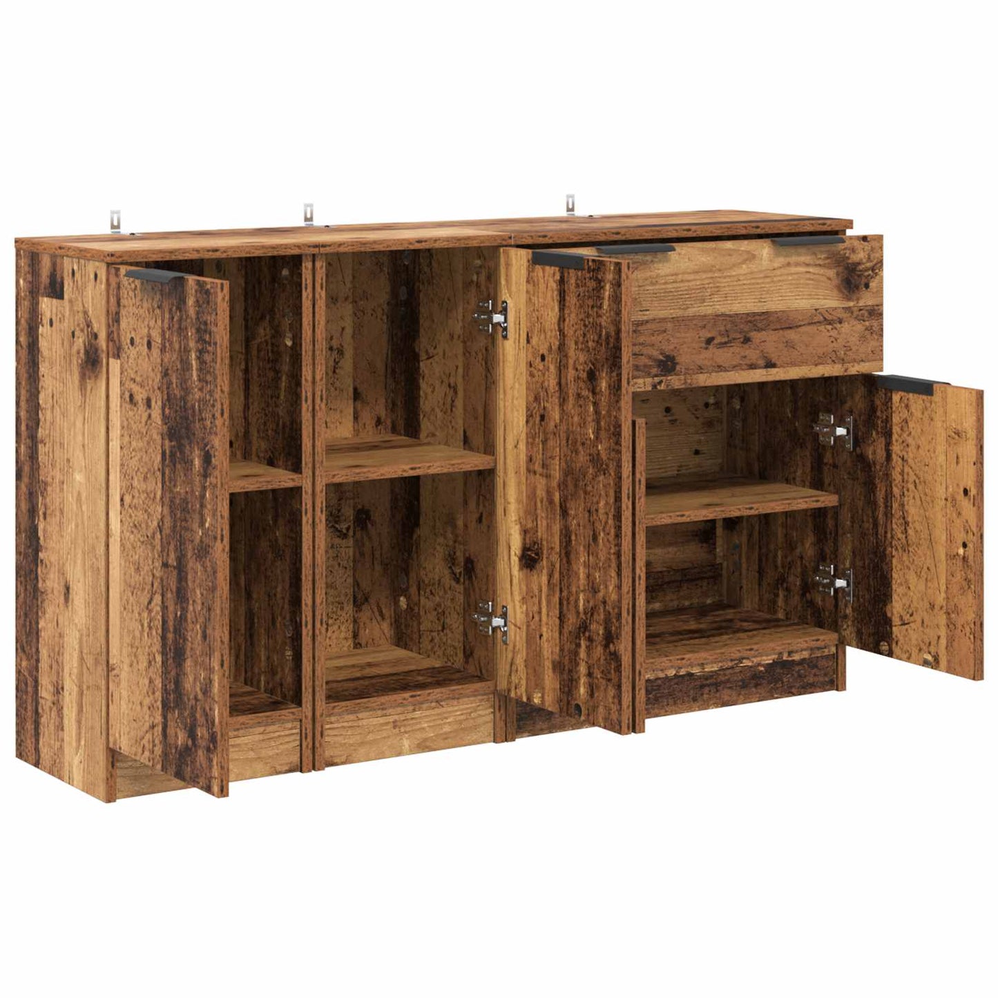 Dressoir met lade 3 pcs Oud Hout Bewerkt hout is nu te koop bij PeponiXL, paradijselijk wonen!