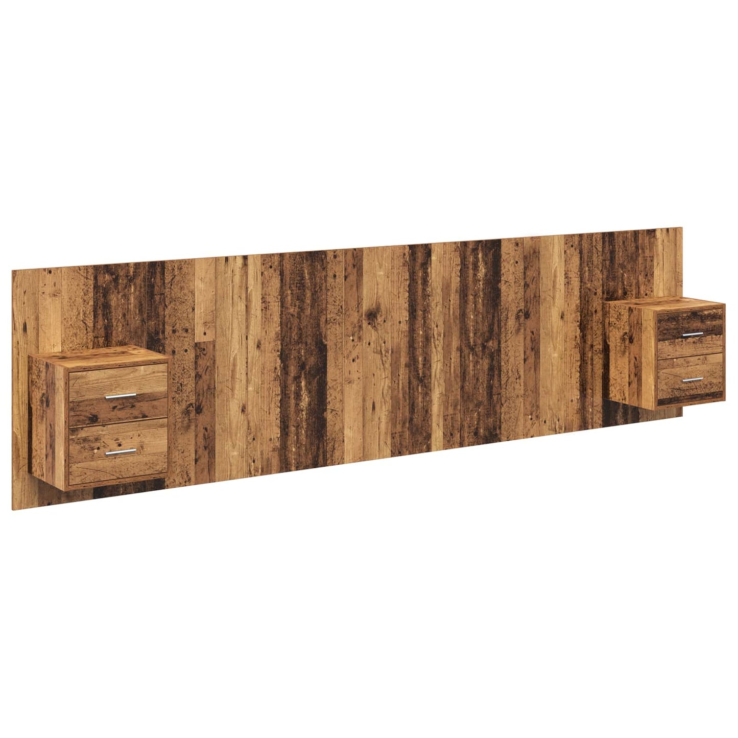 Hoofdbord Met Kast met lade 3 pcs Oud Hout Bewerkt hout is nu te koop bij PeponiXL, paradijselijk wonen!