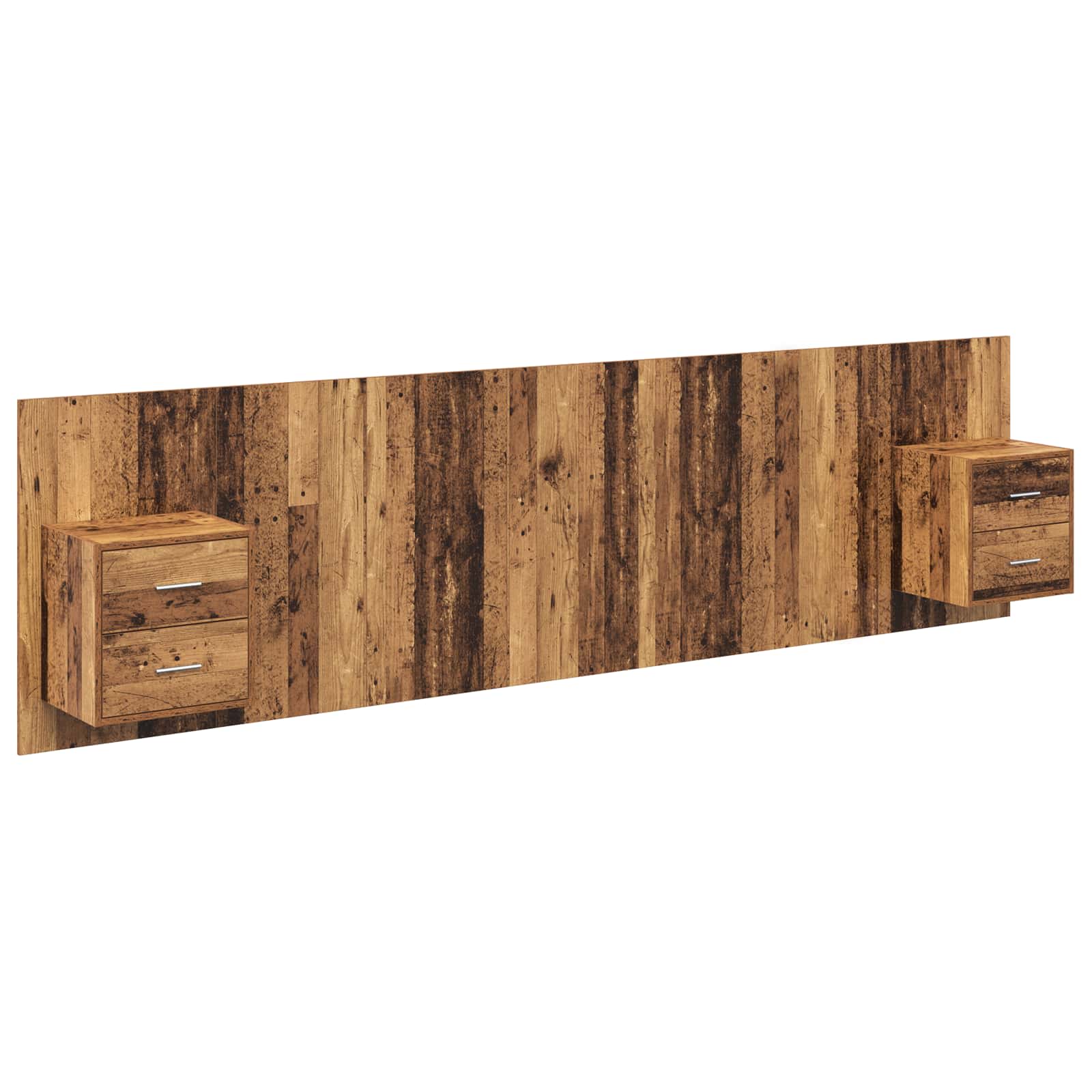 Hoofdbord Met Kast met lade 3 pcs Oud Hout Bewerkt hout is nu te koop bij PeponiXL, paradijselijk wonen!