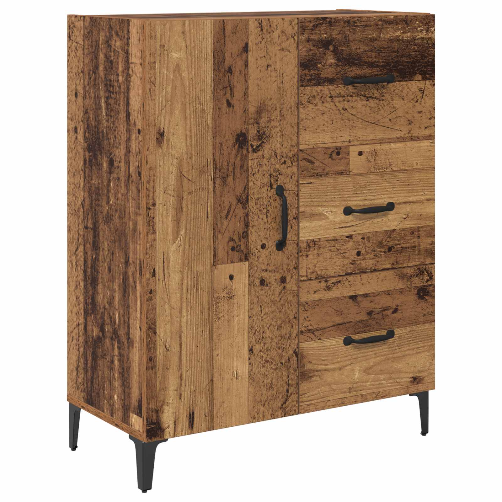 Hoge kast met lade Oud Hout 69,5 x 34 x 180 cm Bewerkt hout is nu te koop bij PeponiXL, paradijselijk wonen!