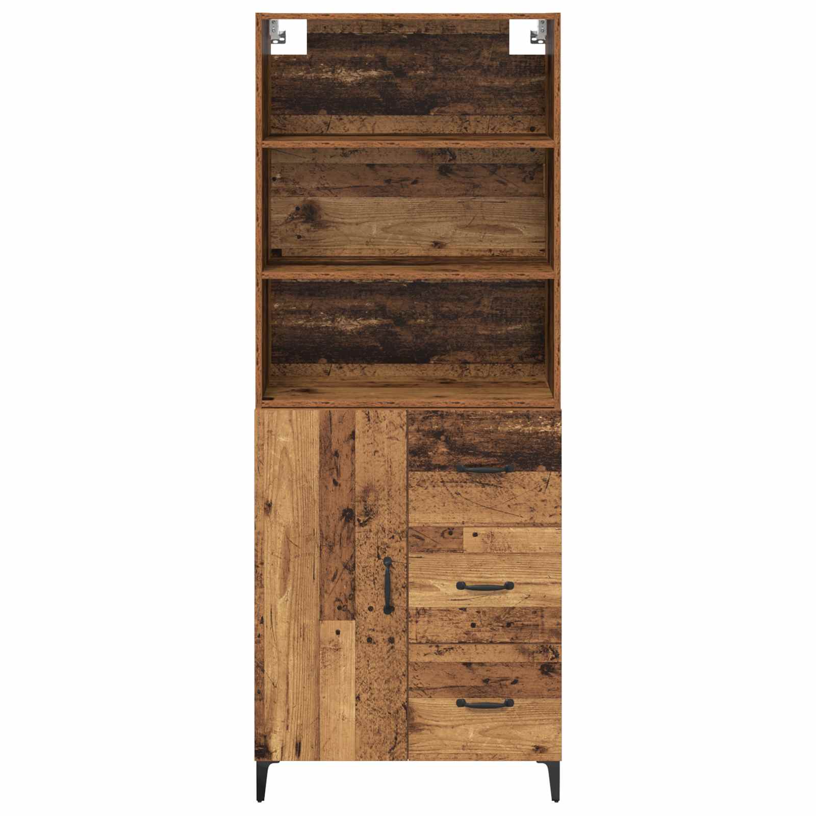 Hoge kast met lade Oud Hout 69,5 x 34 x 180 cm Bewerkt hout is nu te koop bij PeponiXL, paradijselijk wonen!
