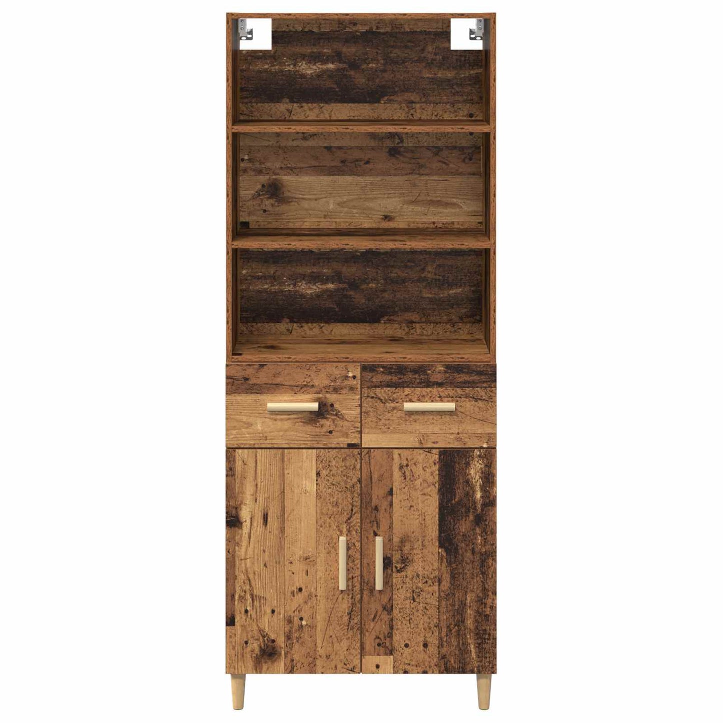 Hoge kast met lade Oud Hout 69,5 x 32,5 x 180 cm Bewerkt hout is nu te koop bij PeponiXL, paradijselijk wonen!