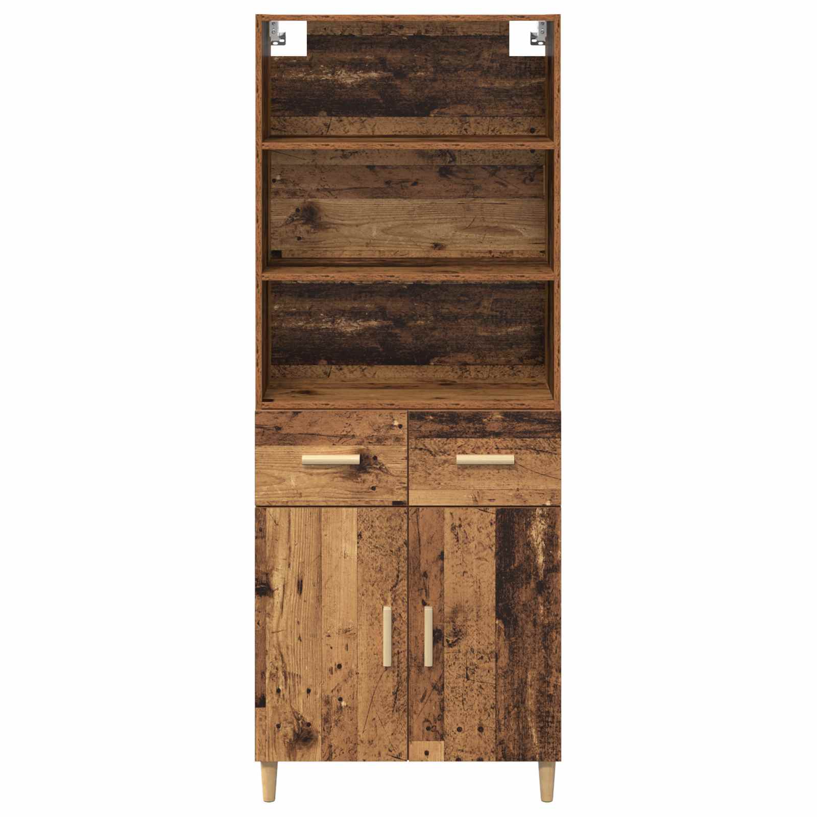 Hoge kast met lade Oud Hout 69,5 x 32,5 x 180 cm Bewerkt hout is nu te koop bij PeponiXL, paradijselijk wonen!