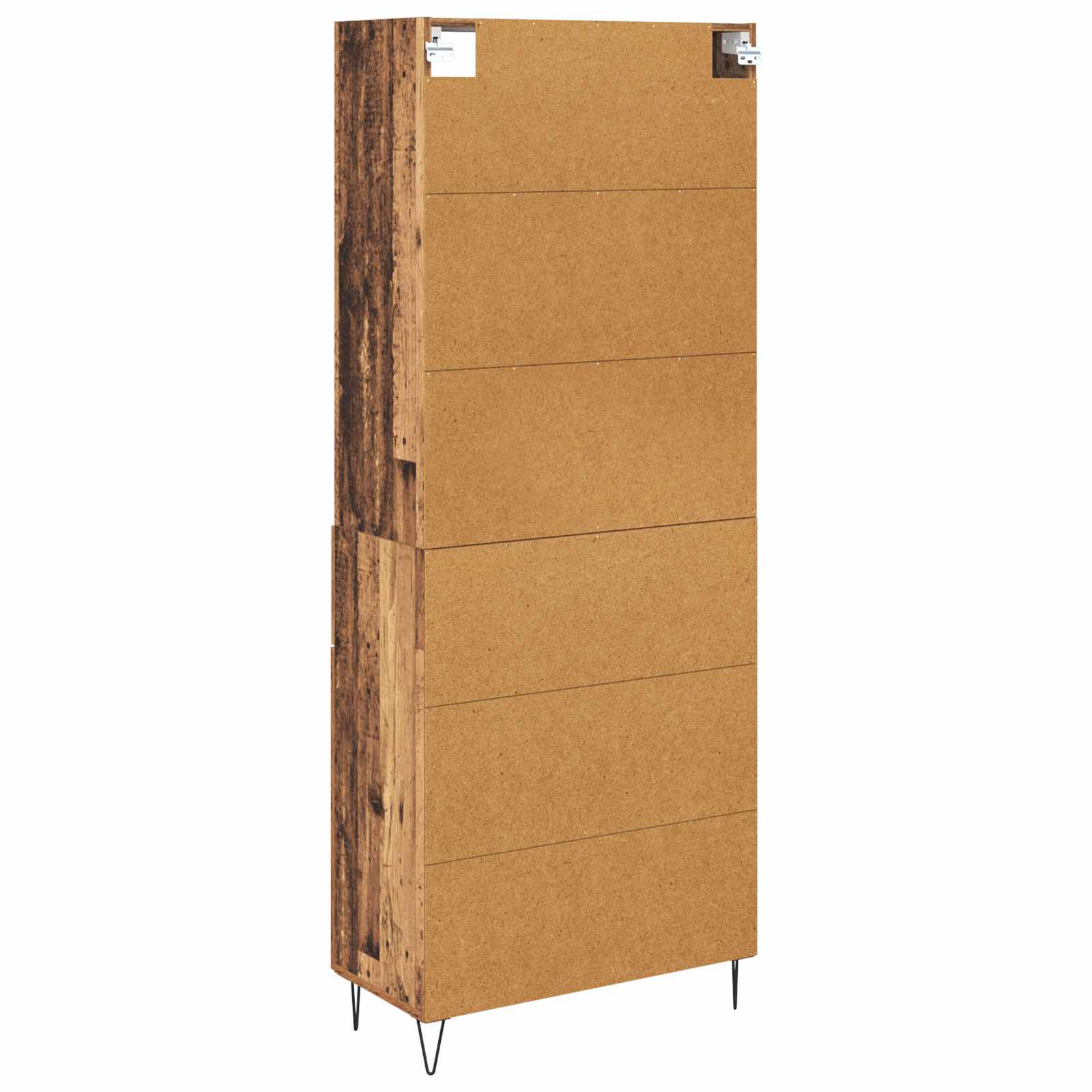 Hoge kast met lade 2 pcs Oudhout Bewerkt hout is nu te koop bij PeponiXL, paradijselijk wonen!