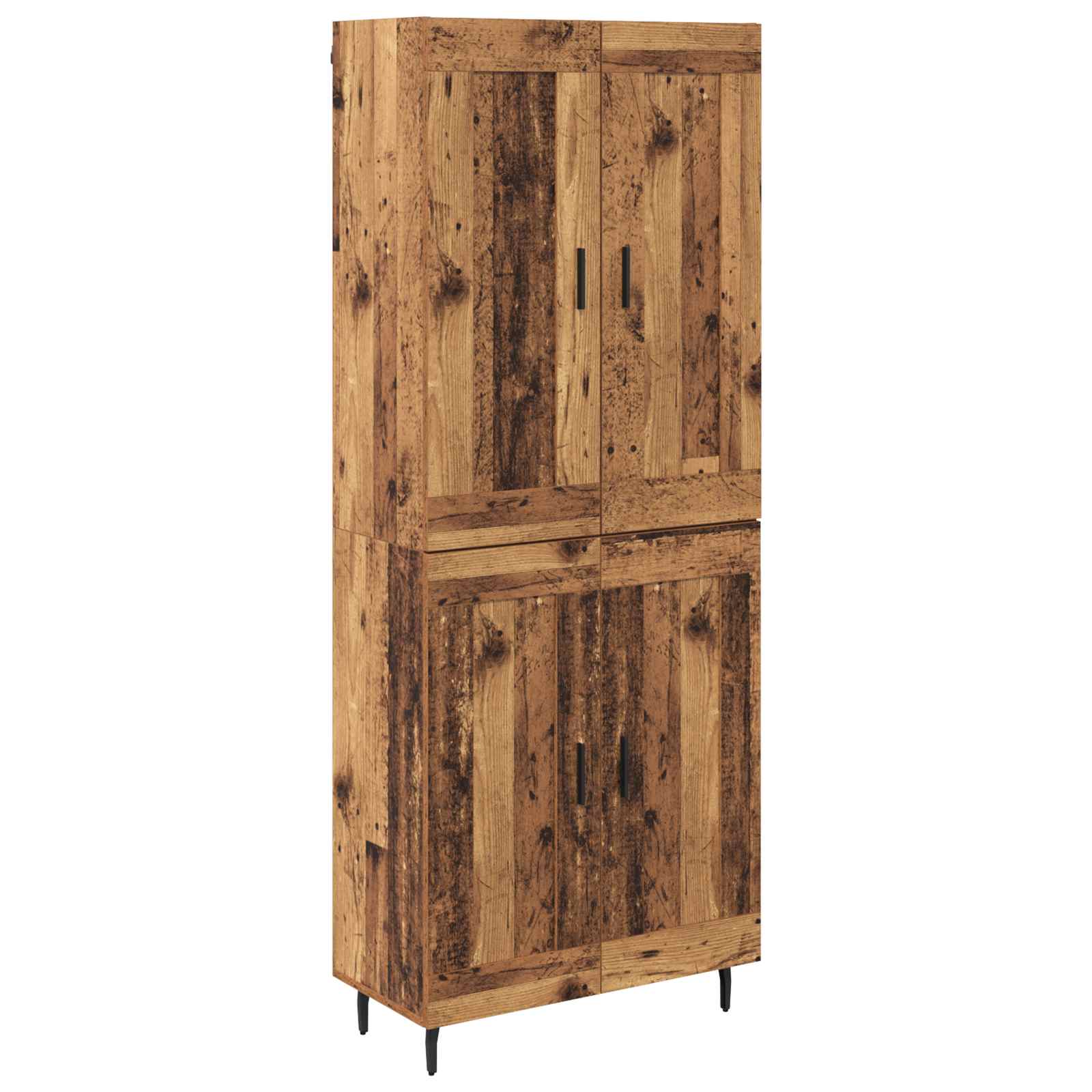Hoge kast 2 pcs Oud Hout Bewerkt hout is nu te koop bij PeponiXL, paradijselijk wonen!