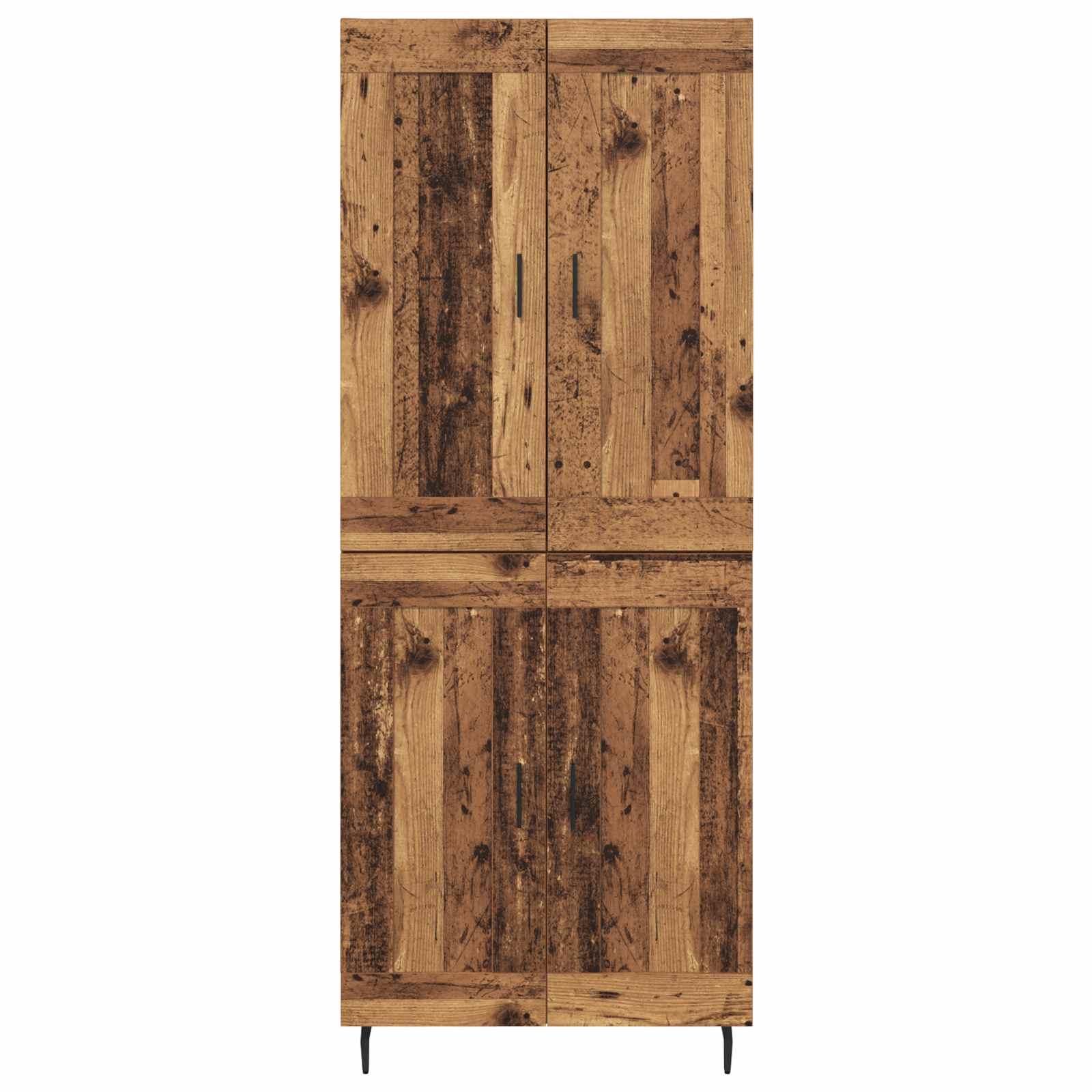 Hoge kast 2 pcs Oud Hout Bewerkt hout is nu te koop bij PeponiXL, paradijselijk wonen!