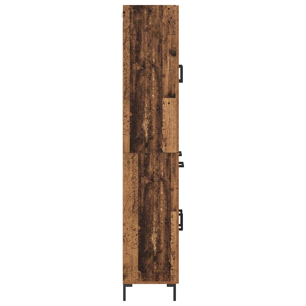 Hoge kast met lade 2 pcs Oudhout Bewerkt hout is nu te koop bij PeponiXL, paradijselijk wonen!