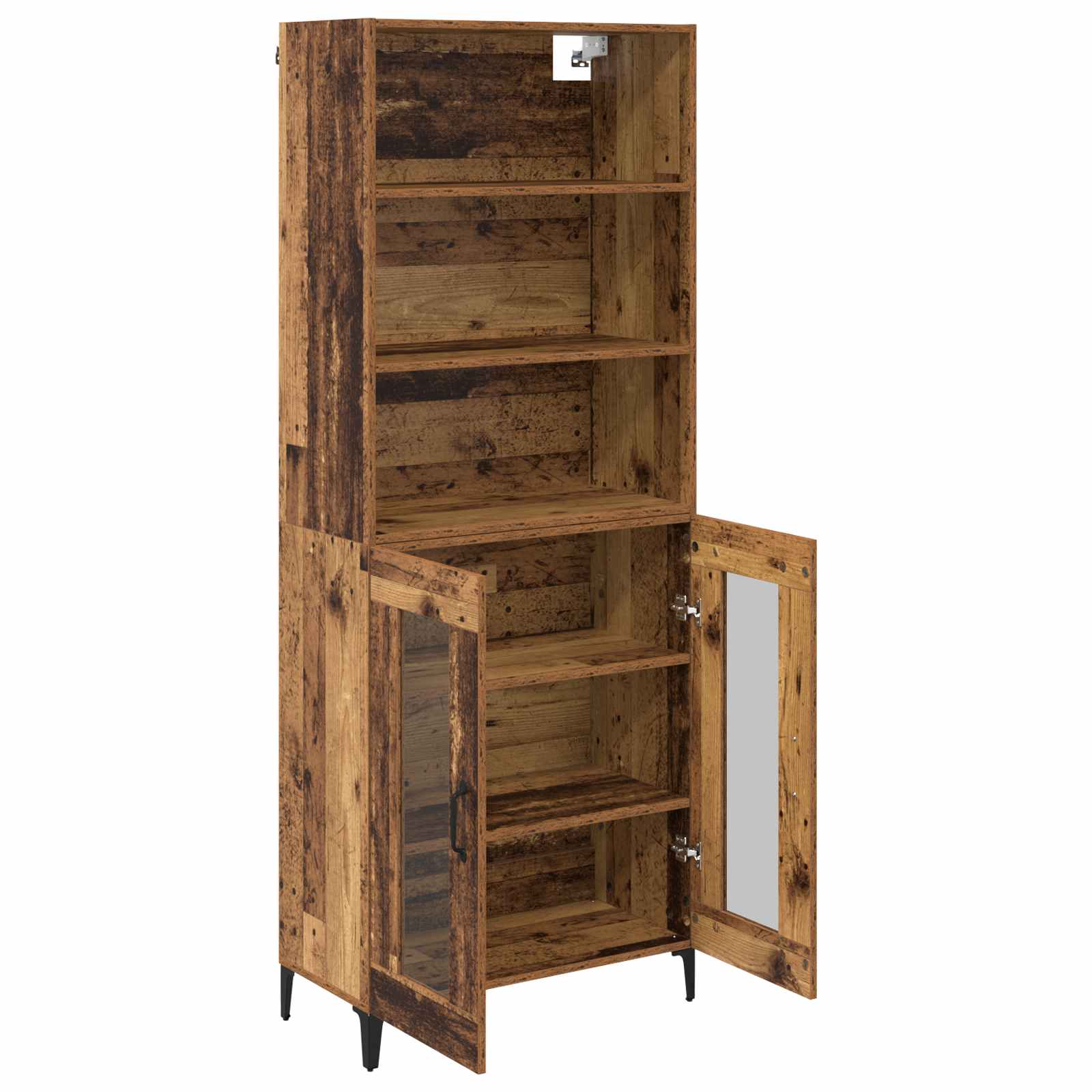 Hoge kast Oud Hout 69,5 x 34 x 180 cm Bewerkt hout is nu te koop bij PeponiXL, paradijselijk wonen!