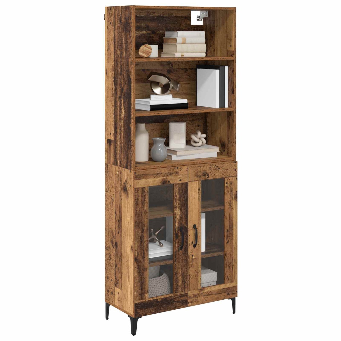 Hoge kast Oud Hout 69,5 x 34 x 180 cm Bewerkt hout is nu te koop bij PeponiXL, paradijselijk wonen!