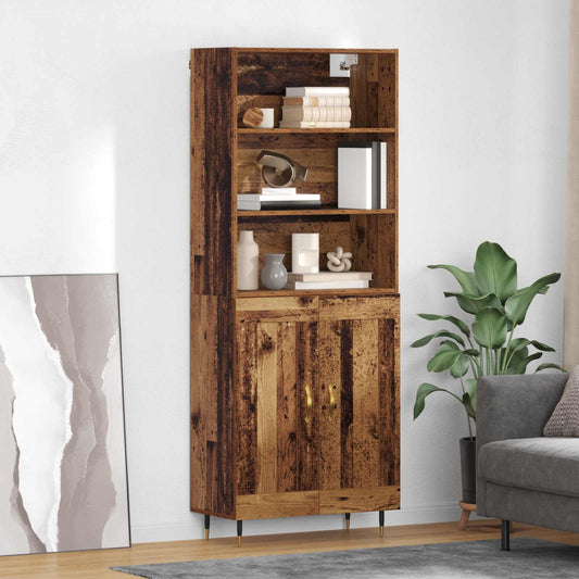 Hoge kast Oud Hout 69,5 x 34 x 180 cm Bewerkt hout is nu te koop bij PeponiXL, paradijselijk wonen!