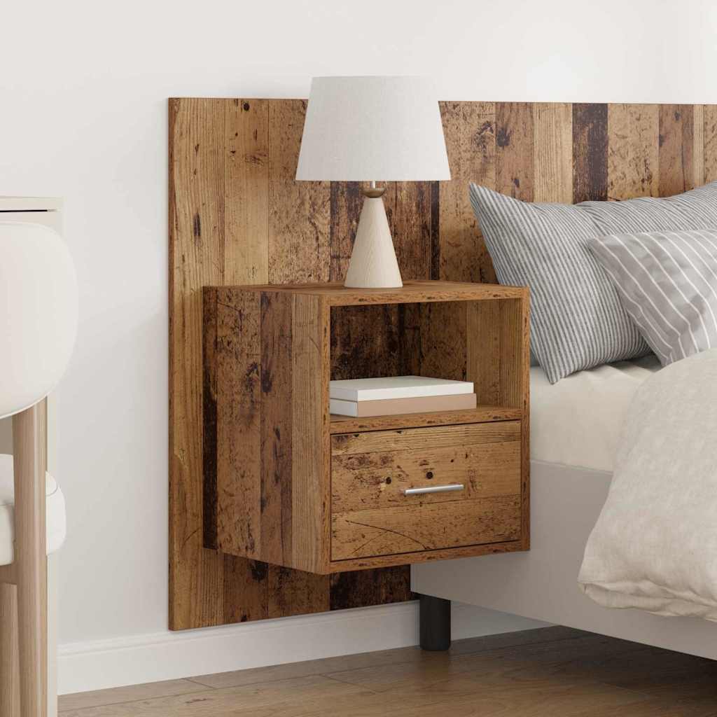 Hoofdbord Met Kast met lade 3 pcs Oud Hout Bewerkt hout is nu te koop bij PeponiXL, paradijselijk wonen!