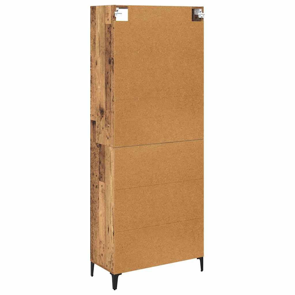 Hoge kast Oud Hout 69,5 x 34 x 180 cm Bewerkt hout is nu te koop bij PeponiXL, paradijselijk wonen!
