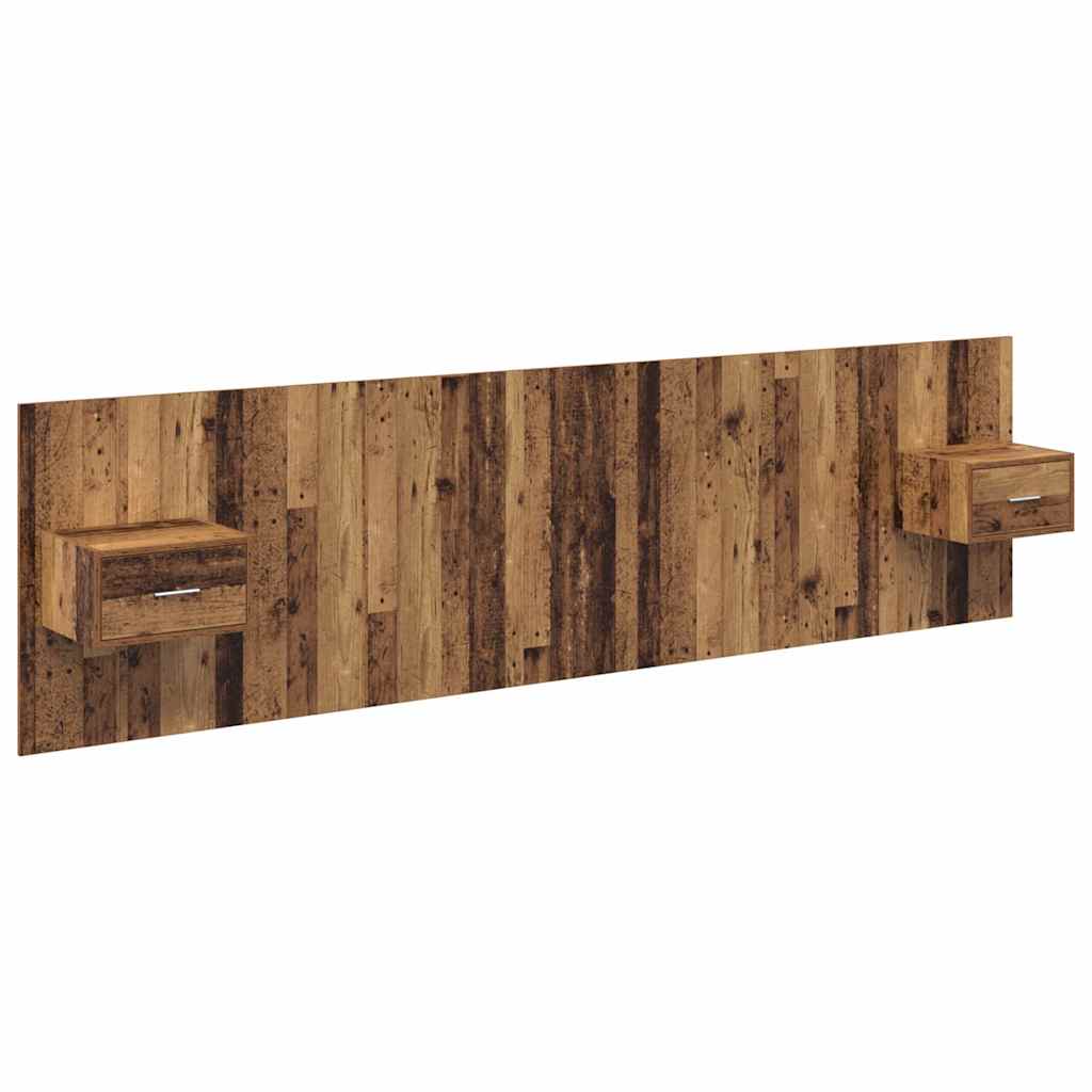 Hoofdbord Met Kast met lade 3 pcs Oud Hout Bewerkt hout is nu te koop bij PeponiXL, paradijselijk wonen!