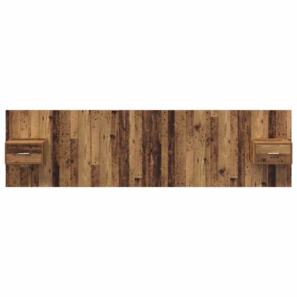 Hoofdbord Met Kast met lade 3 pcs Oud Hout Bewerkt hout is nu te koop bij PeponiXL, paradijselijk wonen!