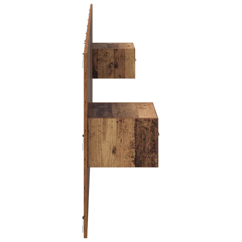 Hoofdbord Met Kast met lade 3 pcs Oud Hout Bewerkt hout is nu te koop bij PeponiXL, paradijselijk wonen!