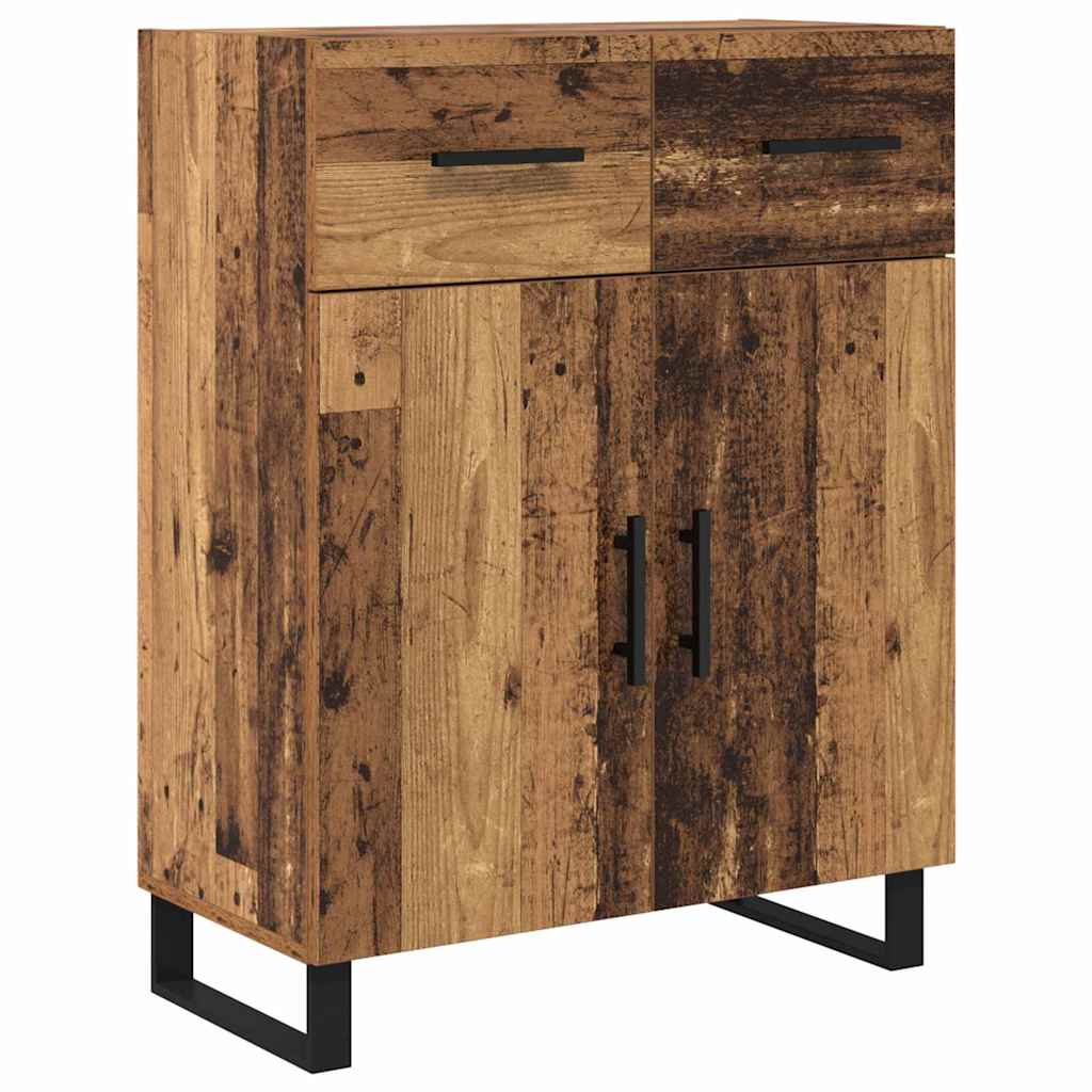 Hoge kast met lade 2 pcs Oud Hout 69,5 x 34 x 180 cm is nu te koop bij PeponiXL, paradijselijk wonen!