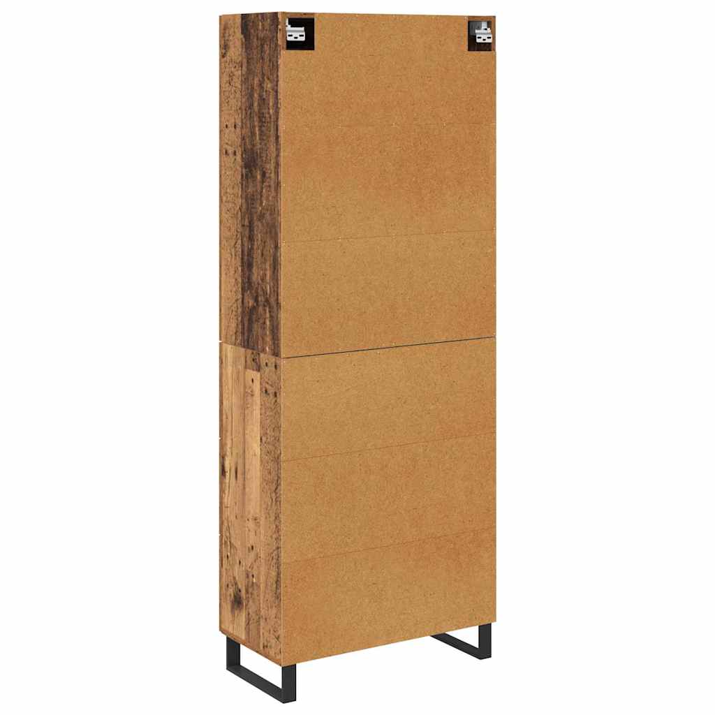 Hoge kast met lade 2 pcs Oud Hout 69,5 x 34 x 180 cm is nu te koop bij PeponiXL, paradijselijk wonen!