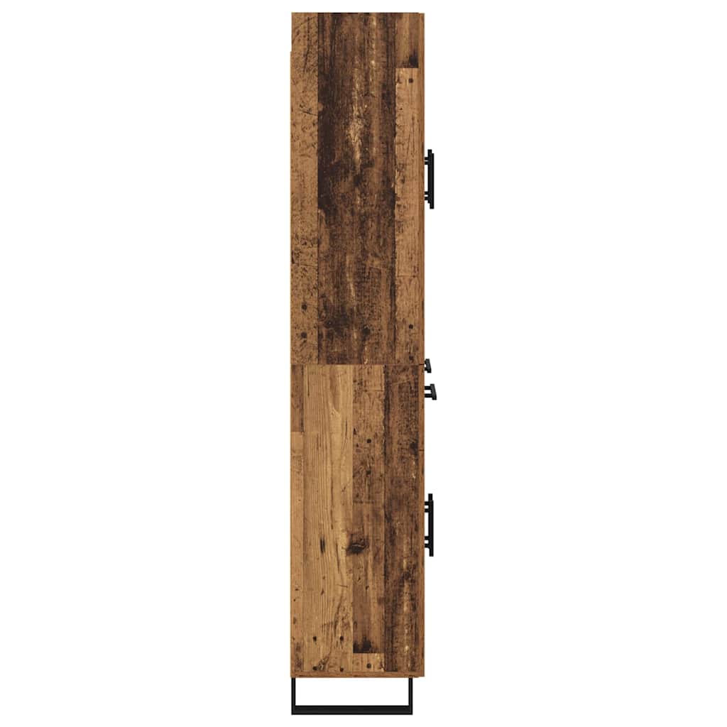 Hoge kast met lade 2 pcs Oud Hout 69,5 x 34 x 180 cm is nu te koop bij PeponiXL, paradijselijk wonen!
